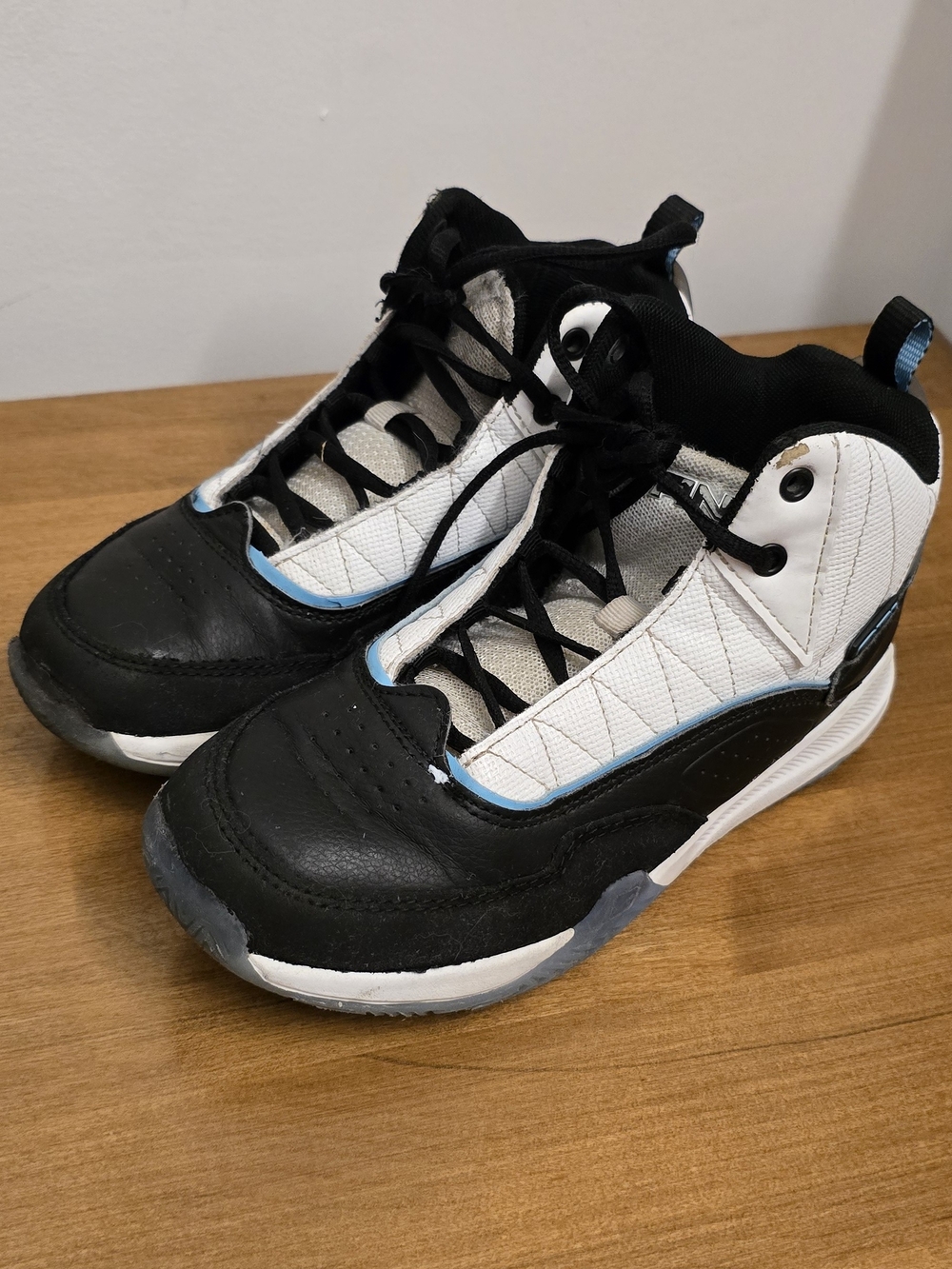 And1 Kids Black White and Blue High-Top Sneakers